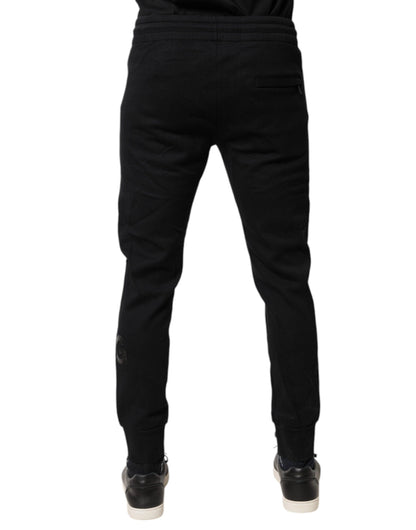 Dolce & Gabbana Black Cotton Jogger Jogging Pants by Dolce & Gabbana