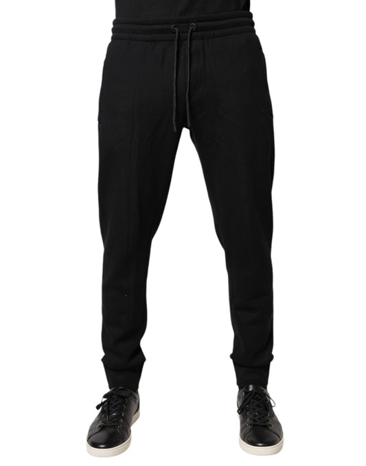 Dolce & Gabbana Black Cotton Jogger Jogging Pants by Dolce & Gabbana