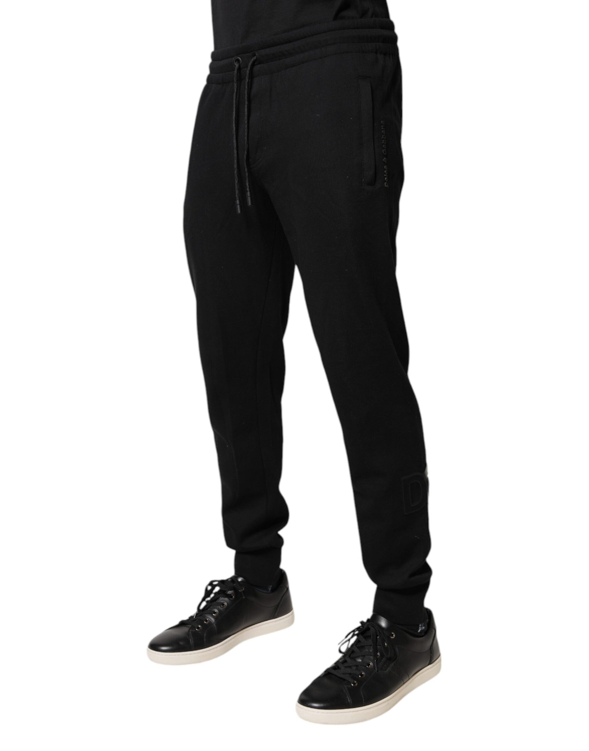 Dolce & Gabbana Black Cotton Jogger Jogging Pants by Dolce & Gabbana