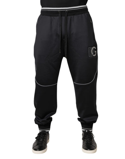 Dolce & Gabbana Black Polyester Logo Jogger Pants by Dolce & Gabbana