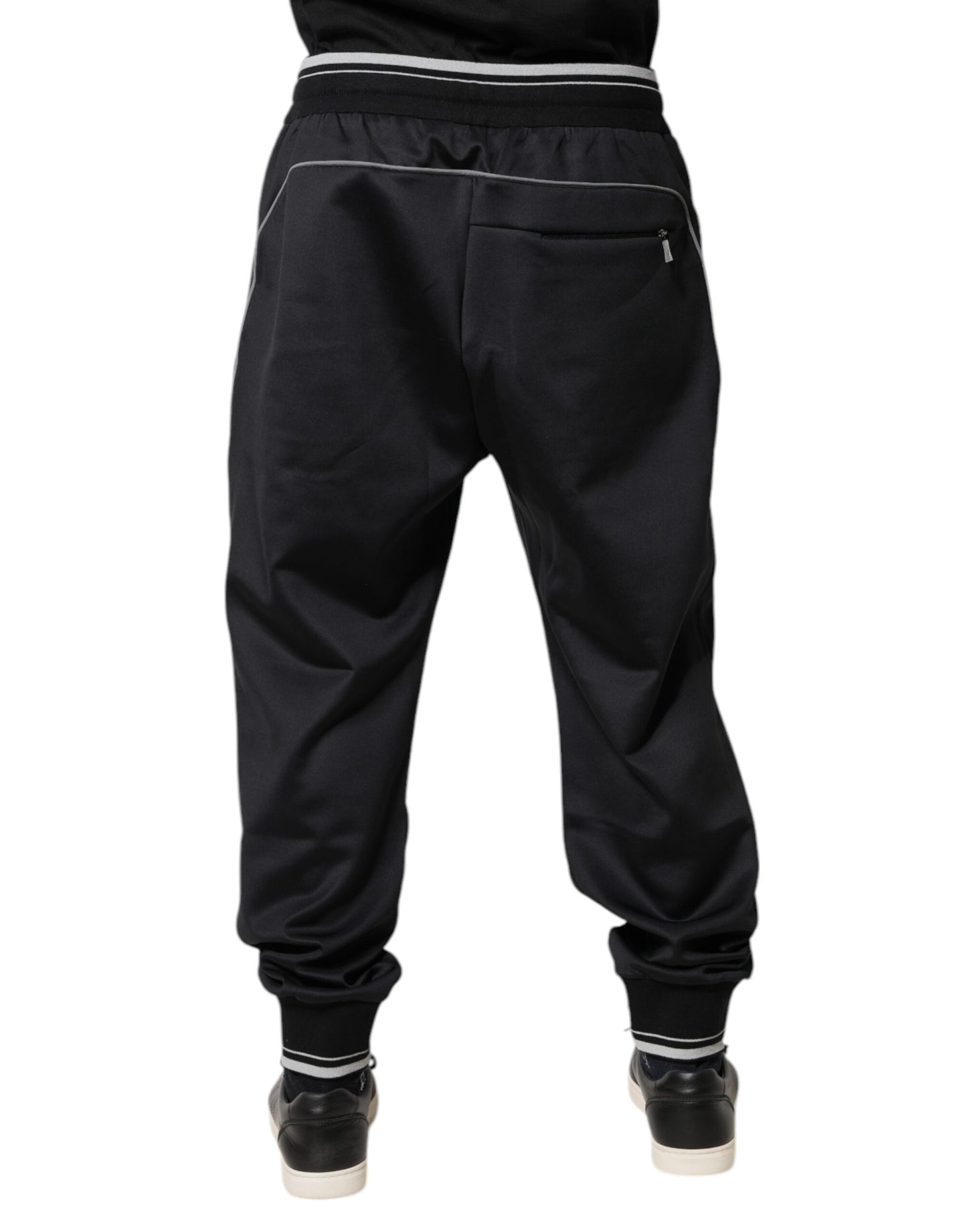 Dolce & Gabbana Black Polyester Logo Jogger Pants by Dolce & Gabbana