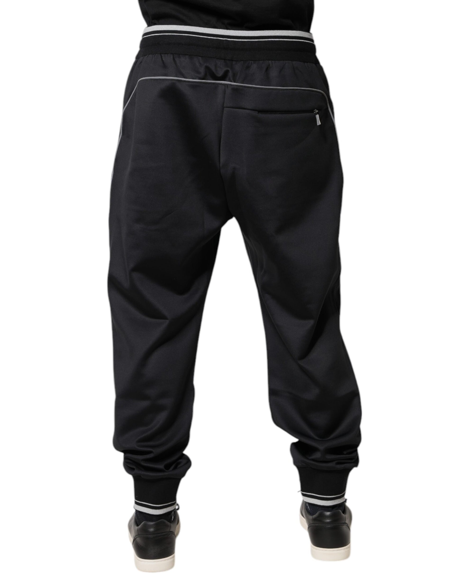Dolce & Gabbana Black Polyester Logo Jogger Pants by Dolce & Gabbana
