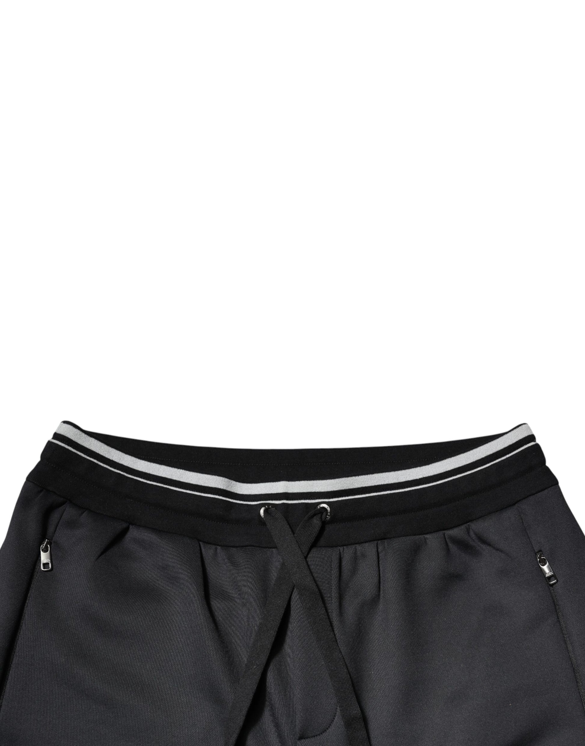 Dolce & Gabbana Black Polyester Logo Jogger Pants by Dolce & Gabbana