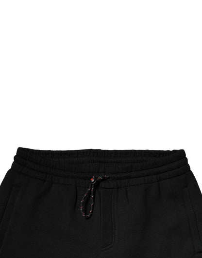 Dolce & Gabbana Black Logo Patch CottonJogger Sweatpants Pants by Dolce & Gabbana