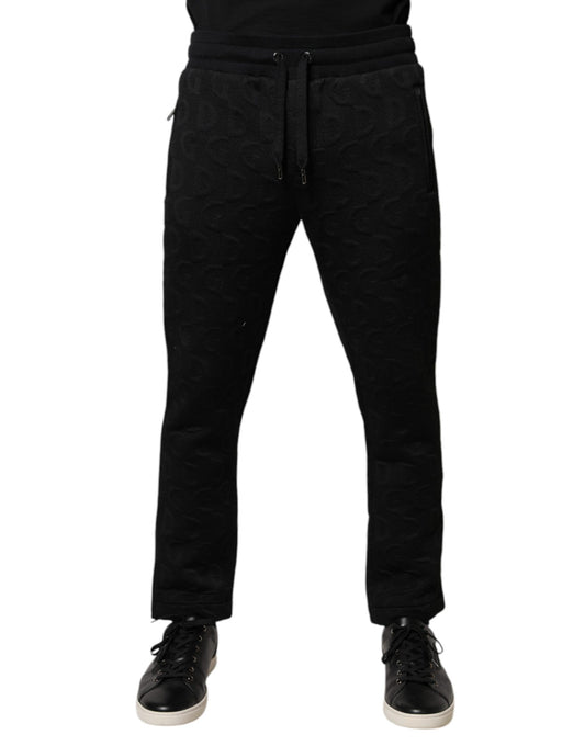 Dolce & Gabbana Black Logo Monogram Jogger Sweatpants Pants by Dolce & Gabbana