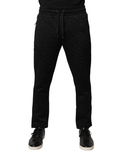 Dolce & Gabbana Black Logo Monogram Jogger Sweatpants Pants by Dolce & Gabbana
