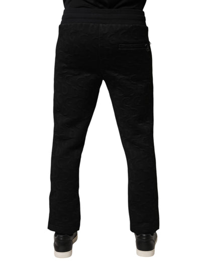 Dolce & Gabbana Black Logo Monogram Jogger Sweatpants Pants by Dolce & Gabbana