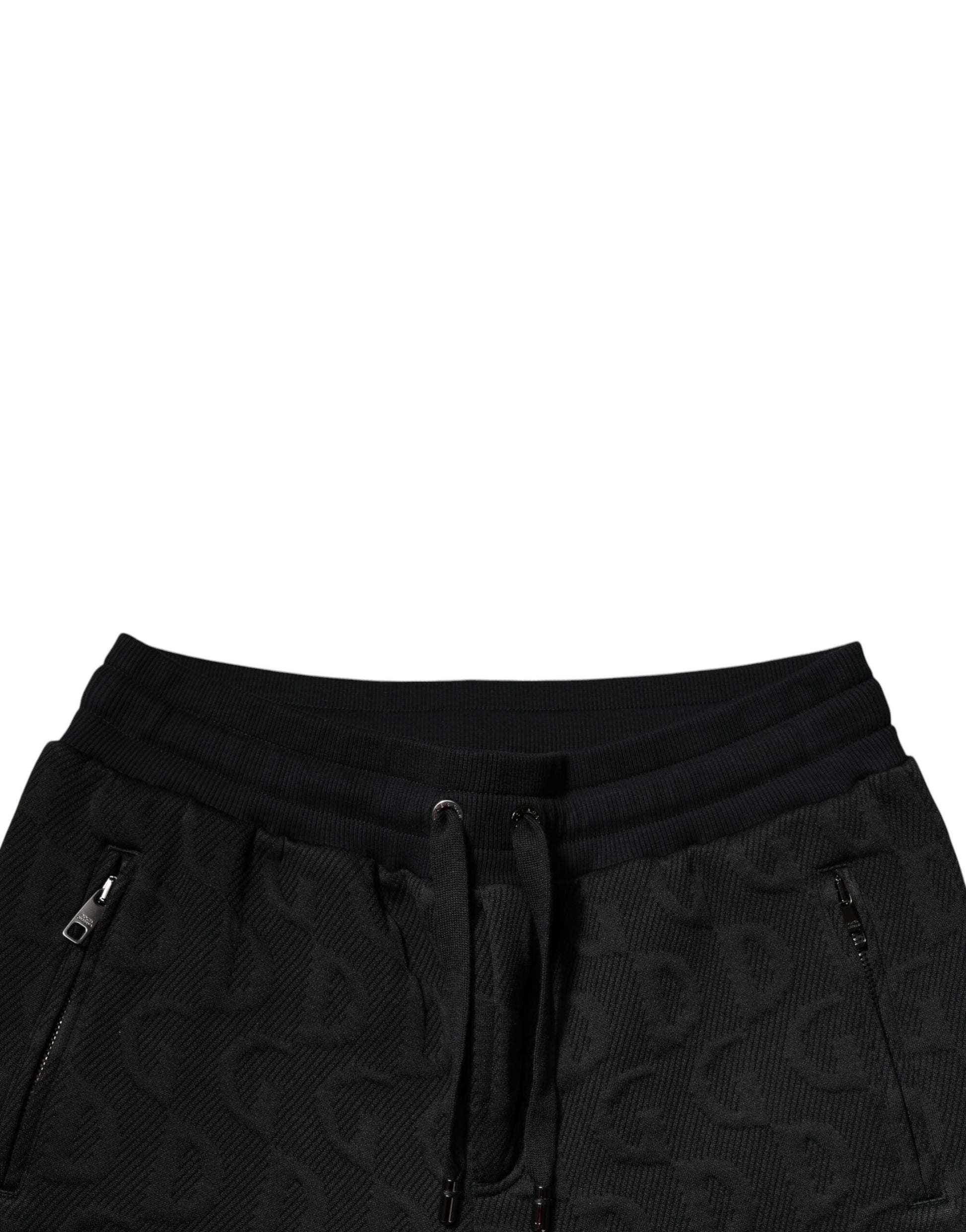 Dolce & Gabbana Black Logo Monogram Jogger Sweatpants Pants by Dolce & Gabbana