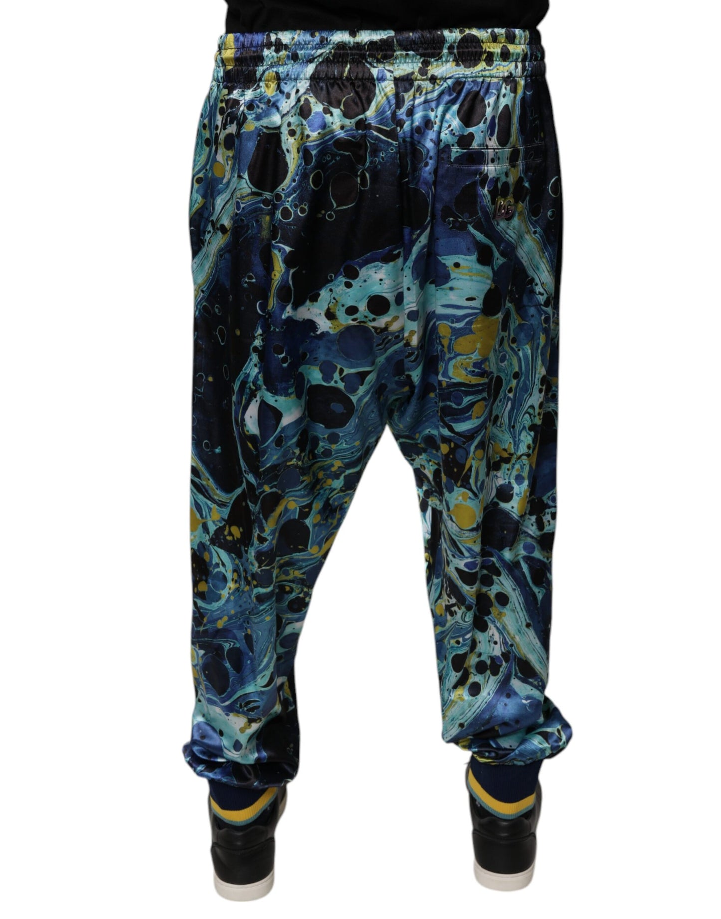 Dolce & Gabbana Multicolor Marble Print Jogger Men Sweatpants Pants by Dolce & Gabbana