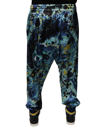 Dolce & Gabbana Multicolor Marble Print Jogger Men Sweatpants Pants by Dolce & Gabbana