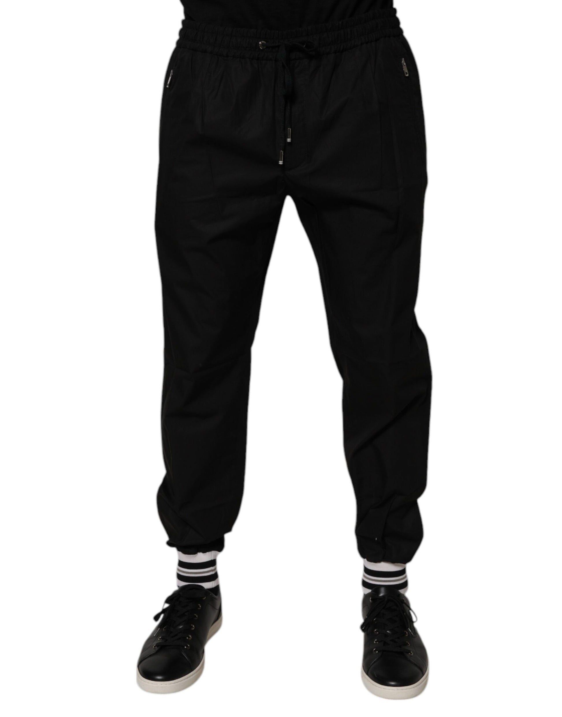 Dolce & Gabbana Black Cotton Men Jogger Sweatpants Pants by Dolce & Gabbana