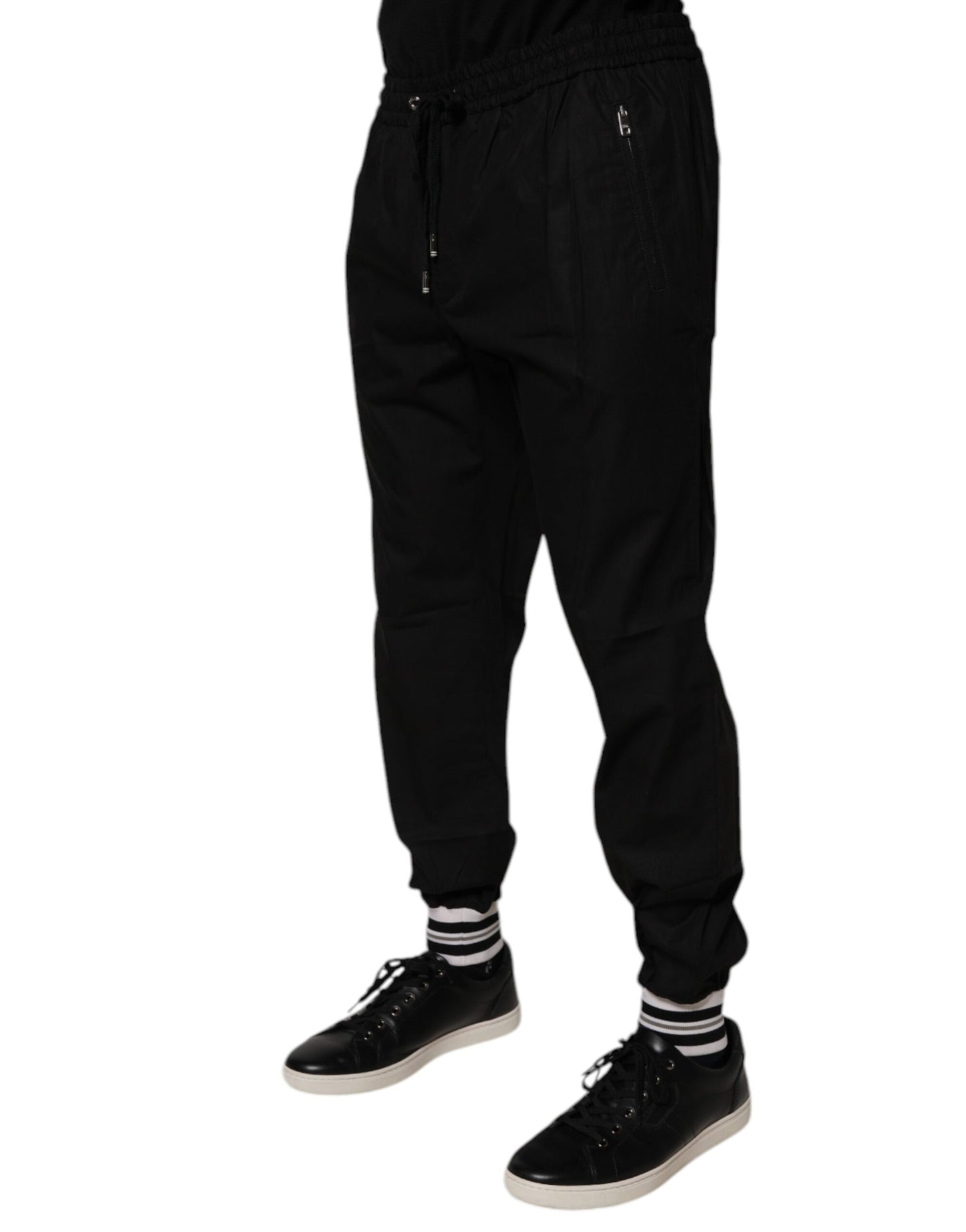 Dolce & Gabbana Black Cotton Men Jogger Sweatpants Pants by Dolce & Gabbana