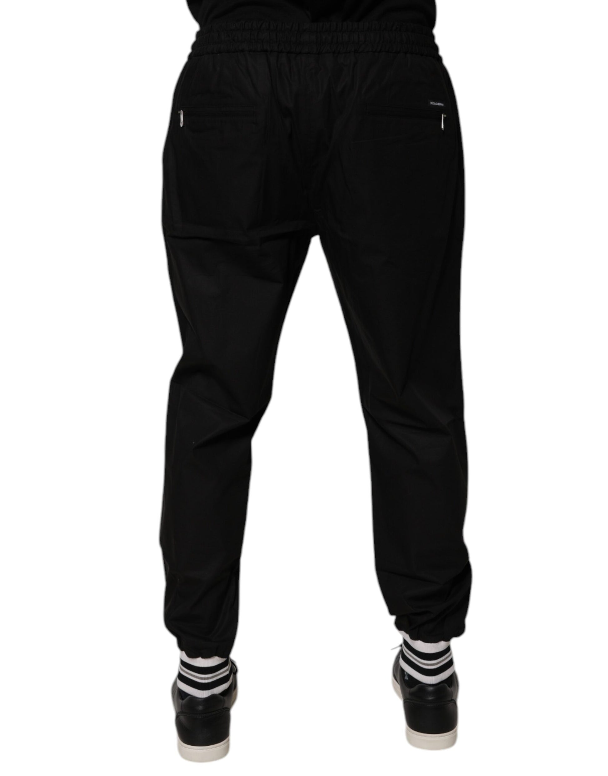 Dolce & Gabbana Black Cotton Men Jogger Sweatpants Pants by Dolce & Gabbana