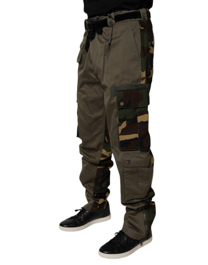 Dolce & Gabbana Multicolor Patchwork Camouflage Cargo Pants by Dolce & Gabbana