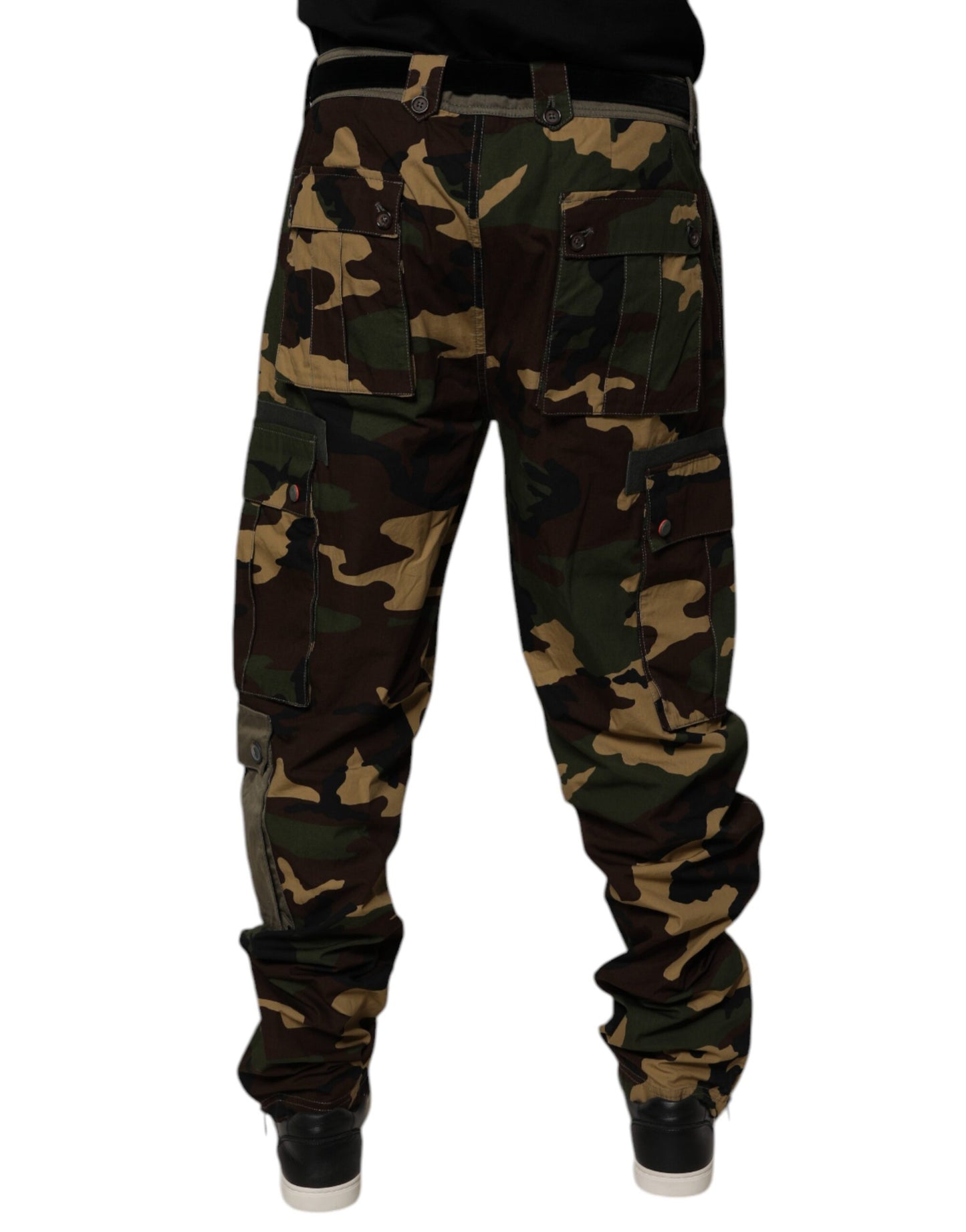 Dolce & Gabbana Multicolor Patchwork Camouflage Cargo Pants by Dolce & Gabbana