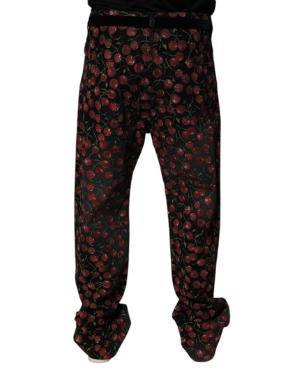 Dolce & Gabbana Black Cherry Cotton Straight Men Denim Jeans by Dolce & Gabbana