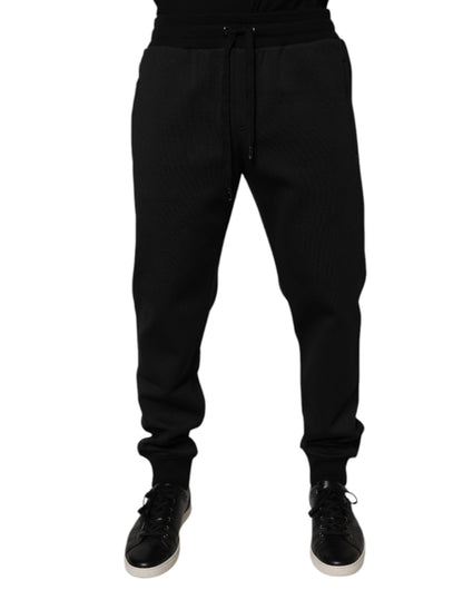 Dolce & Gabbana Black Polyester Men Jogger Sweatpants Pants by Dolce & Gabbana
