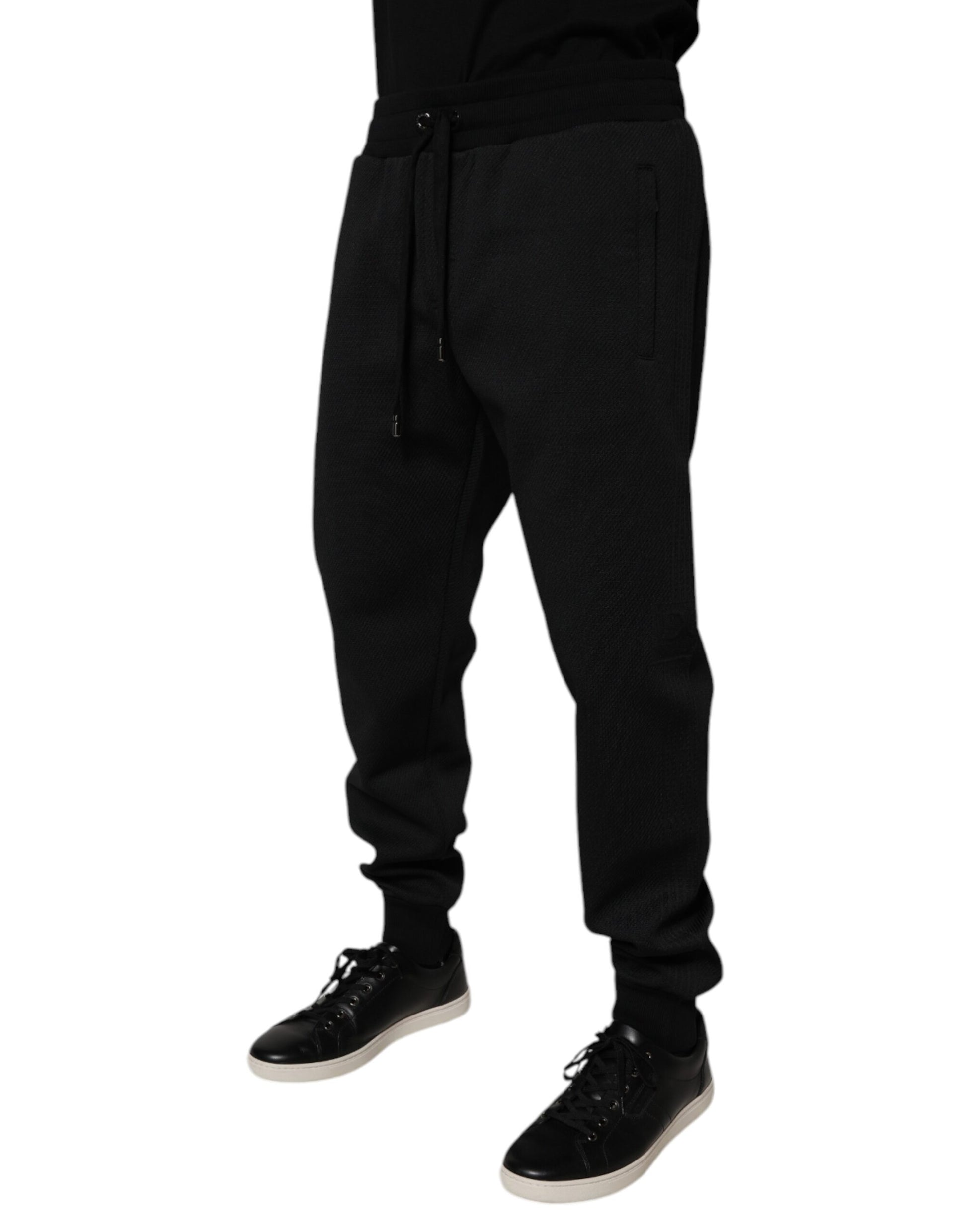 Dolce & Gabbana Black Polyester Men Jogger Sweatpants Pants by Dolce & Gabbana