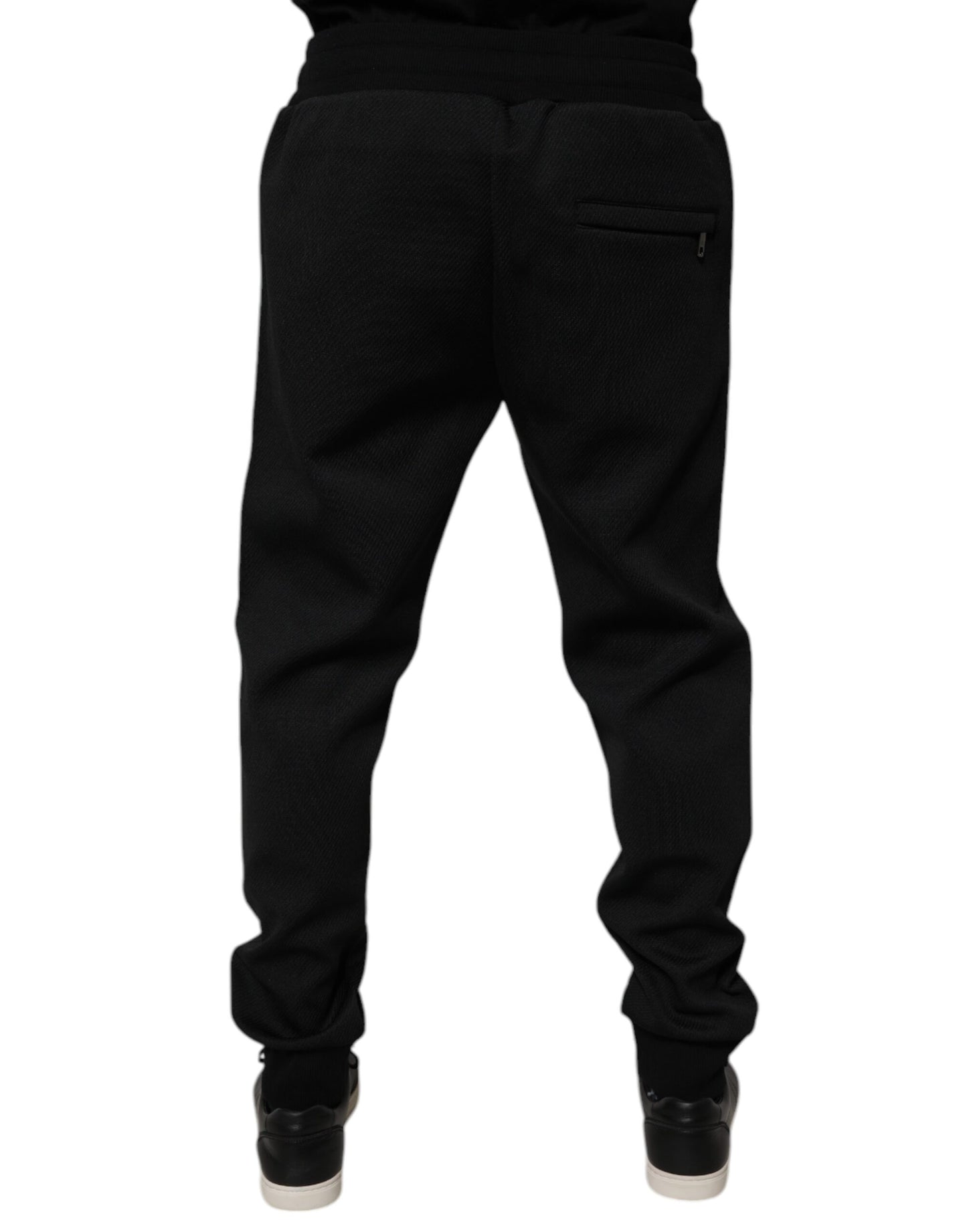 Dolce & Gabbana Black Polyester Men Jogger Sweatpants Pants by Dolce & Gabbana