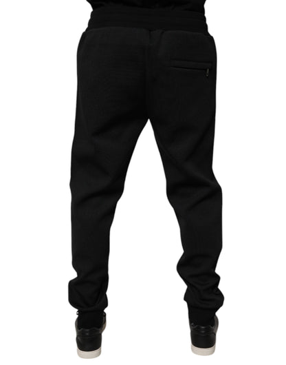 Dolce & Gabbana Black Polyester Men Jogger Sweatpants Pants by Dolce & Gabbana