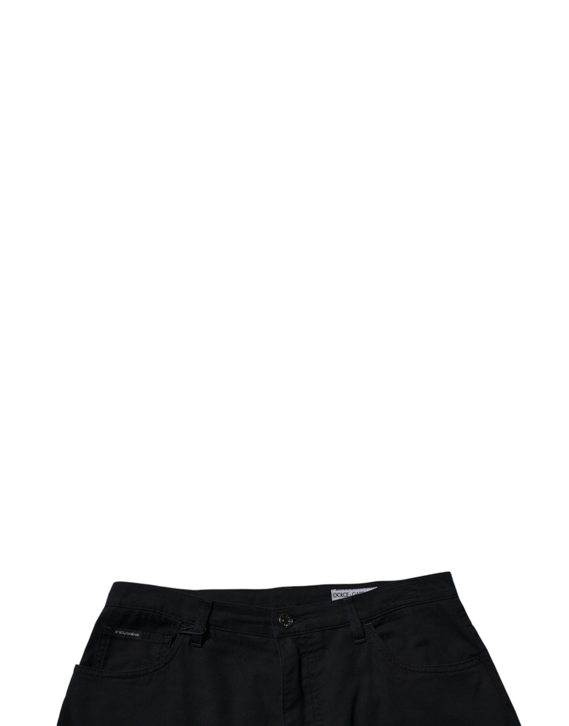 Dolce & Gabbana Dark Blue Cotton Stretch Loose Men Denim Jeans by Dolce & Gabbana