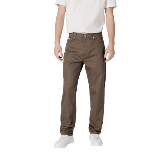 Calvin Klein Jeans Green Cotton Pant by Calvin Klein Jeans