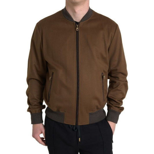 Dolce &amp; Gabbana Brown Cashmere Jacket