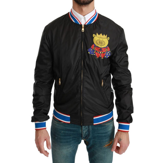 Dolce &amp; Gabbana Black Material Jacket