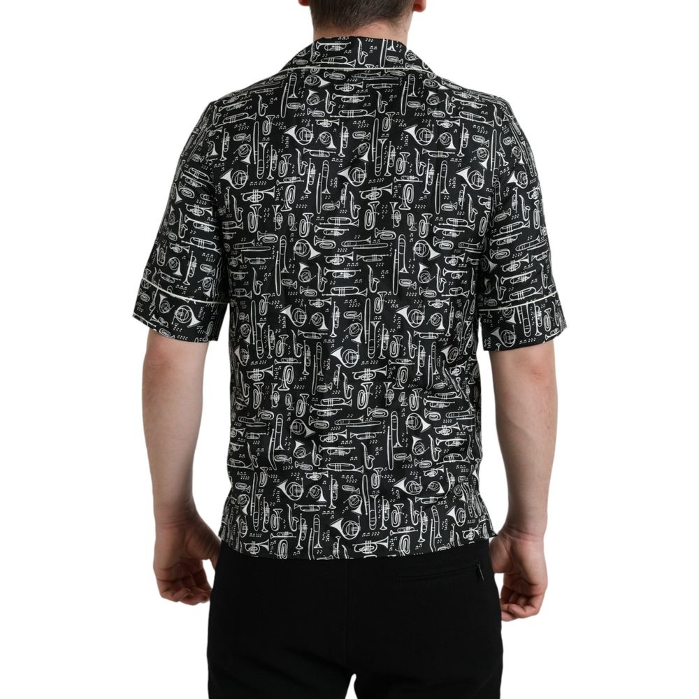 Dolce & Gabbana Black Silk T-Shirt by Dolce & Gabbana