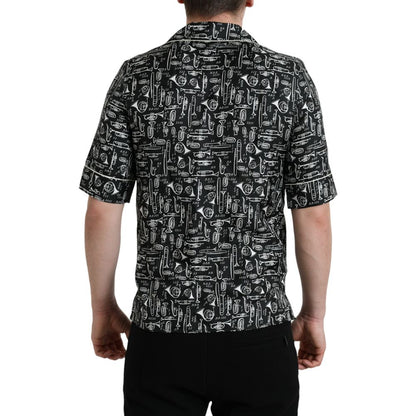 Dolce & Gabbana Black Silk T-Shirt by Dolce & Gabbana