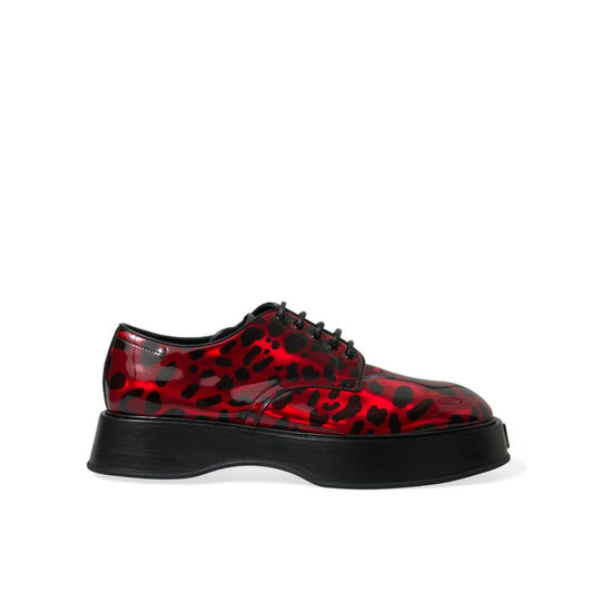 Dolce &amp; Gabbana - Chaussures habillées en cuir de veau rouge