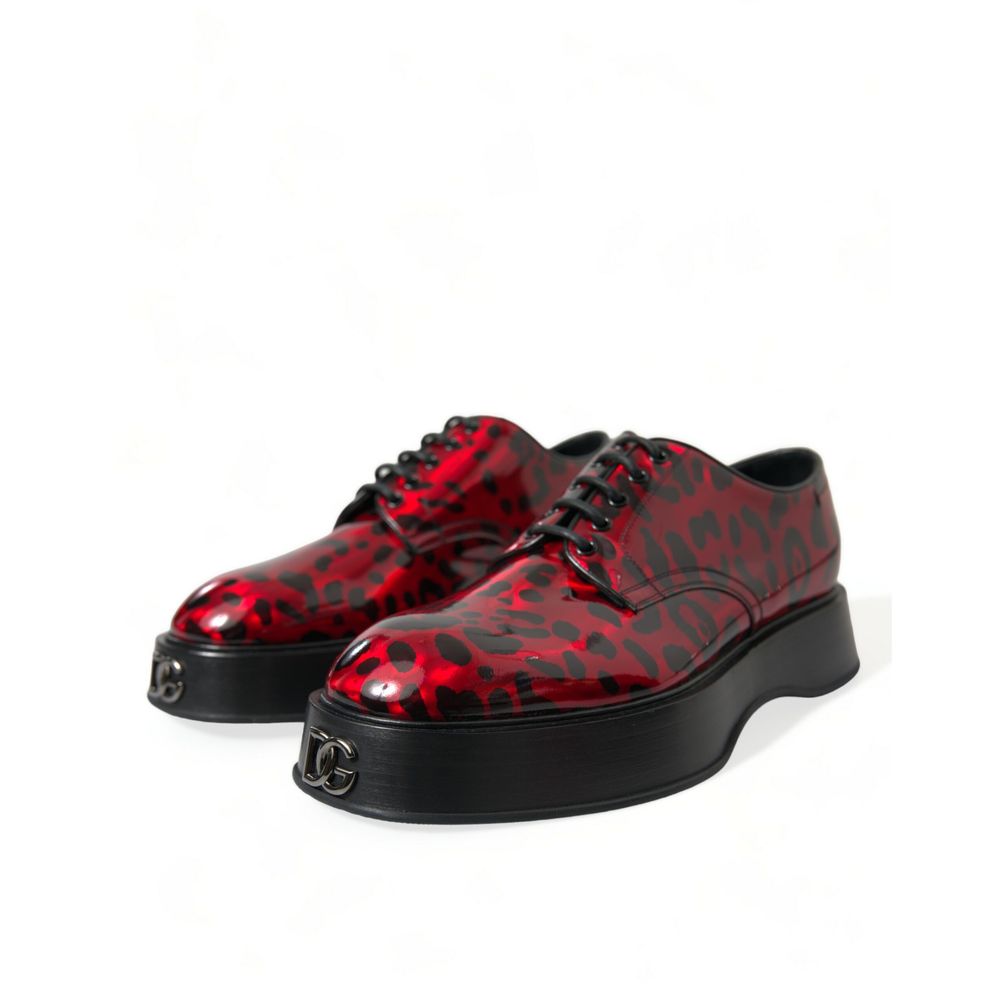 Dolce &amp; Gabbana Red Calfskin Formal