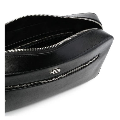 Sac à bandoulière Baldinini Trend en cuir de veau noir