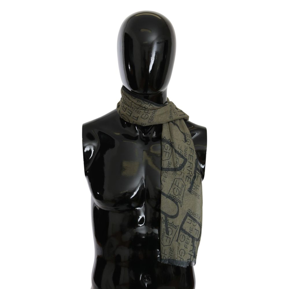 Ferre Green Wool Scarf by Ferre