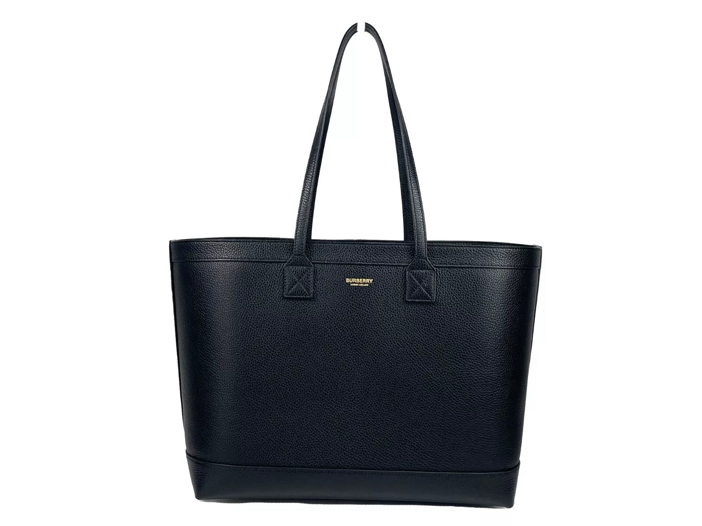 Sac fourre-tout Burberry moyen en cuir grainé noir