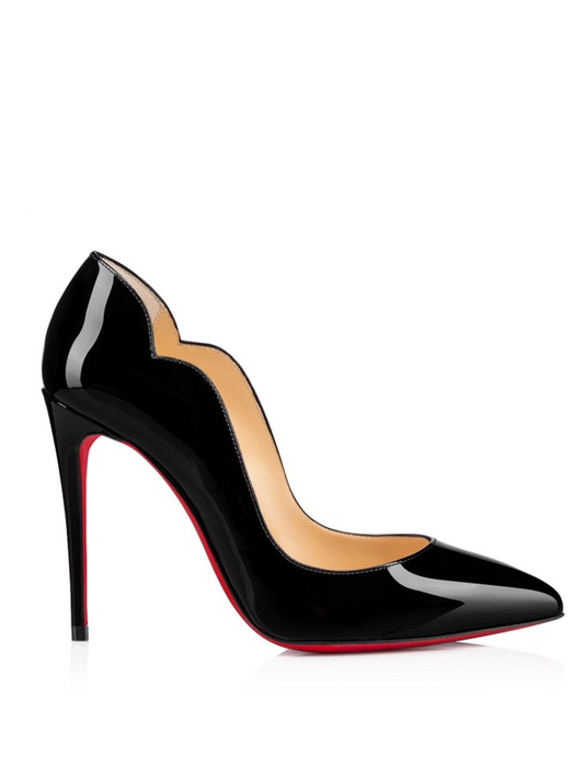 Escarpins Christian Louboutin en cuir verni noir Hot Chick 100