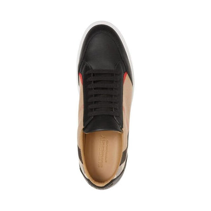 Baskets Burberry New Salmond en cuir noir