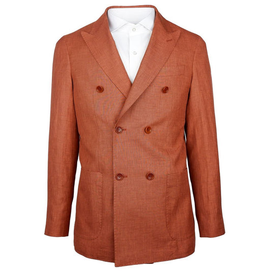 Blazer en lin marron fabriqué en Italie