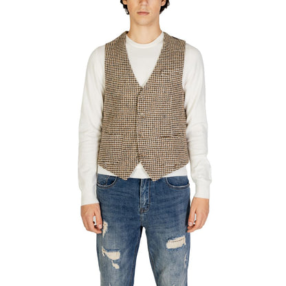Gilet en laine beige Gianni Lupo