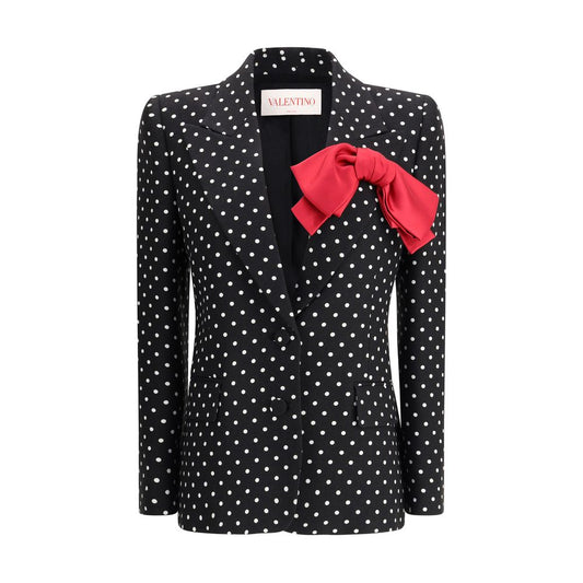 Blazer à simple boutonnage à pois Valentino