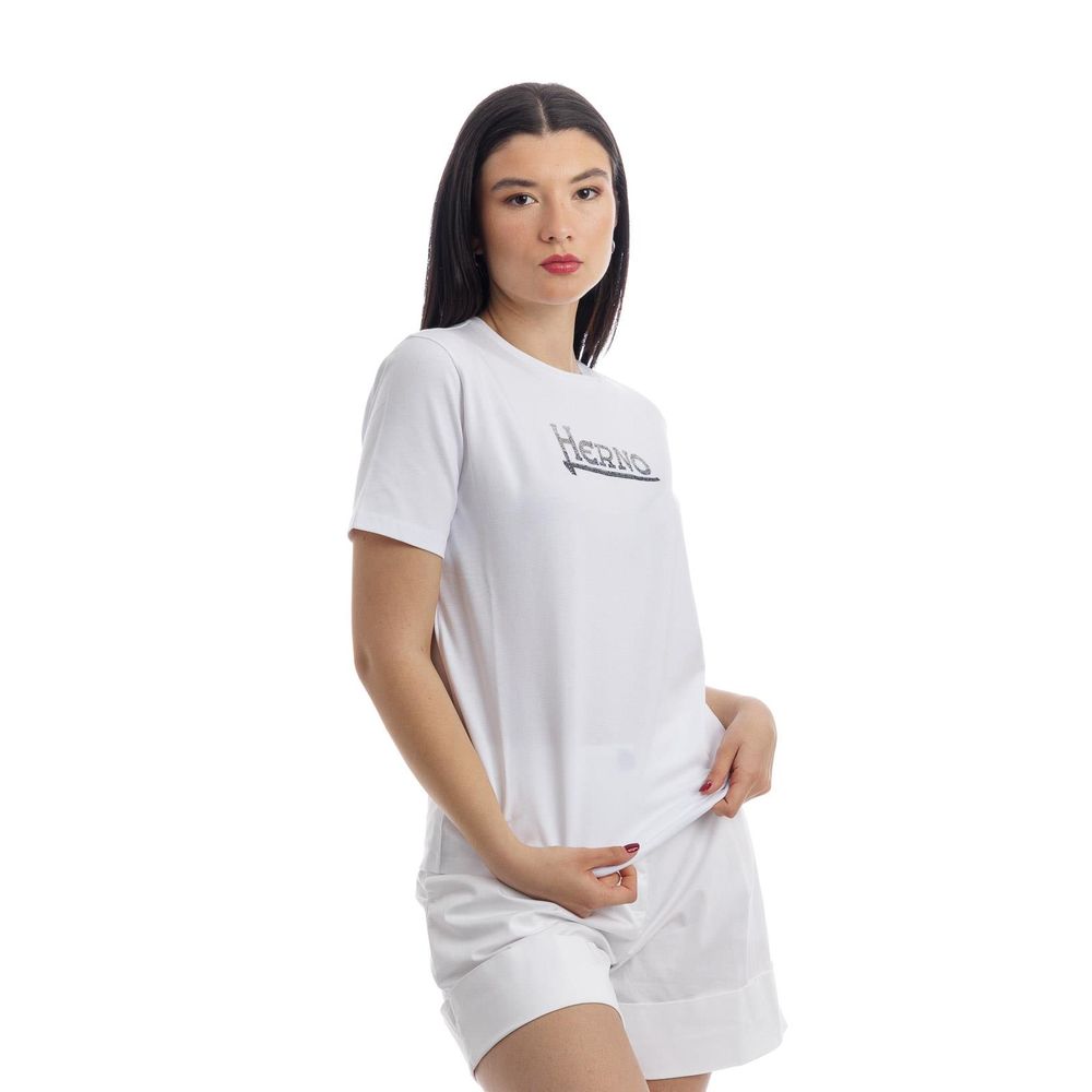 Herno White Cotton Tops & T-Shirt by Herno
