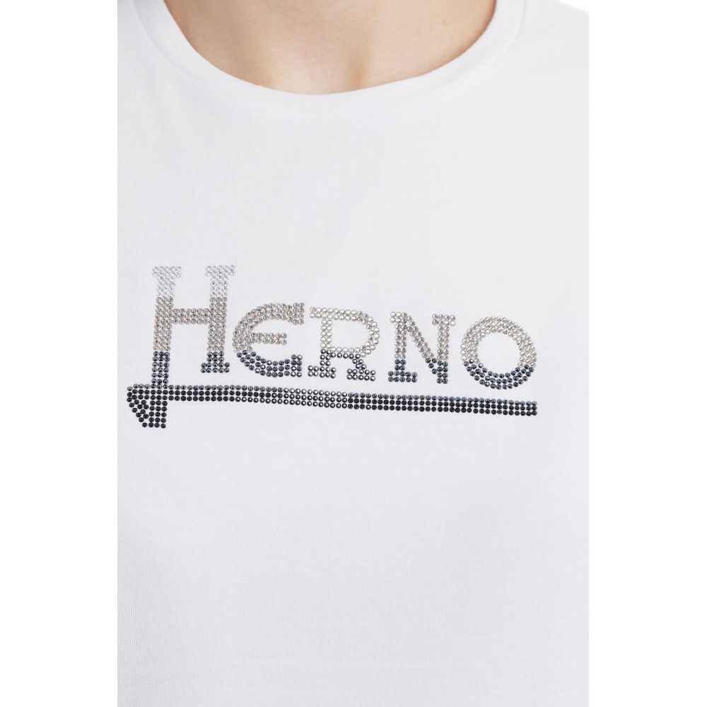 Herno White Cotton Tops & T-Shirt by Herno