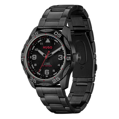 Montre Hugo Boss en acier inoxydable noir