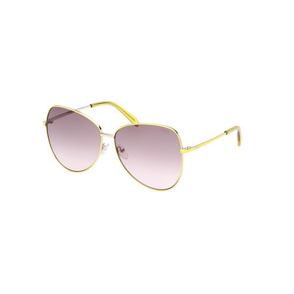 Emilio Pucci Yellow Metal Sunglasses by Emilio Pucci