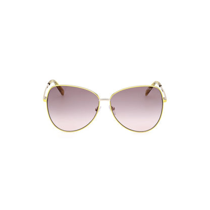 Emilio Pucci Yellow Metal Sunglasses by Emilio Pucci
