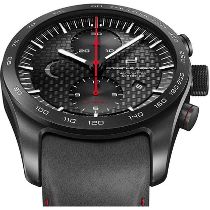 Montre Porsche Design en cuir noir