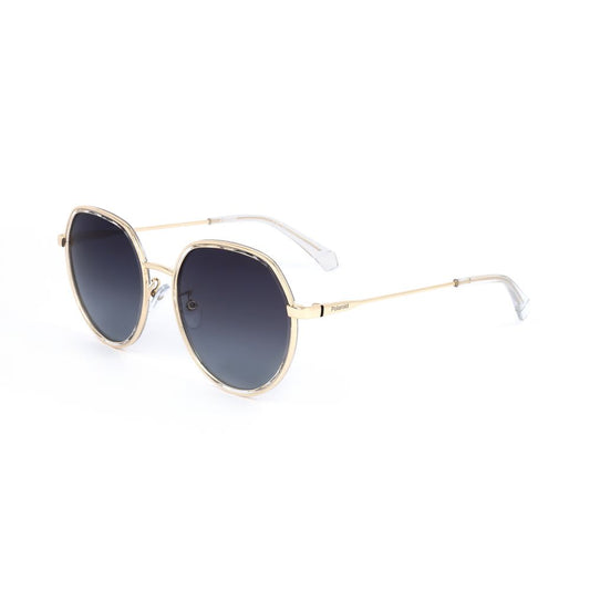 Lunettes de soleil Polaroid en acier inoxydable doré
