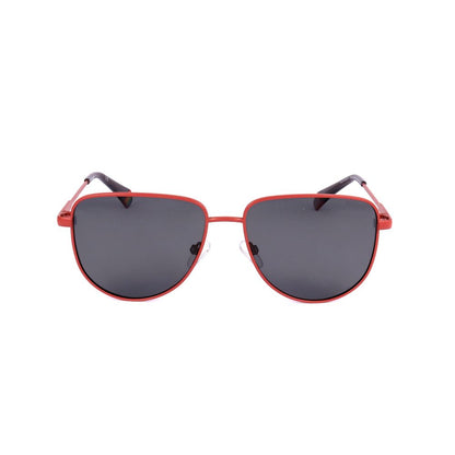 Lunettes de soleil Polaroid orange en acier inoxydable