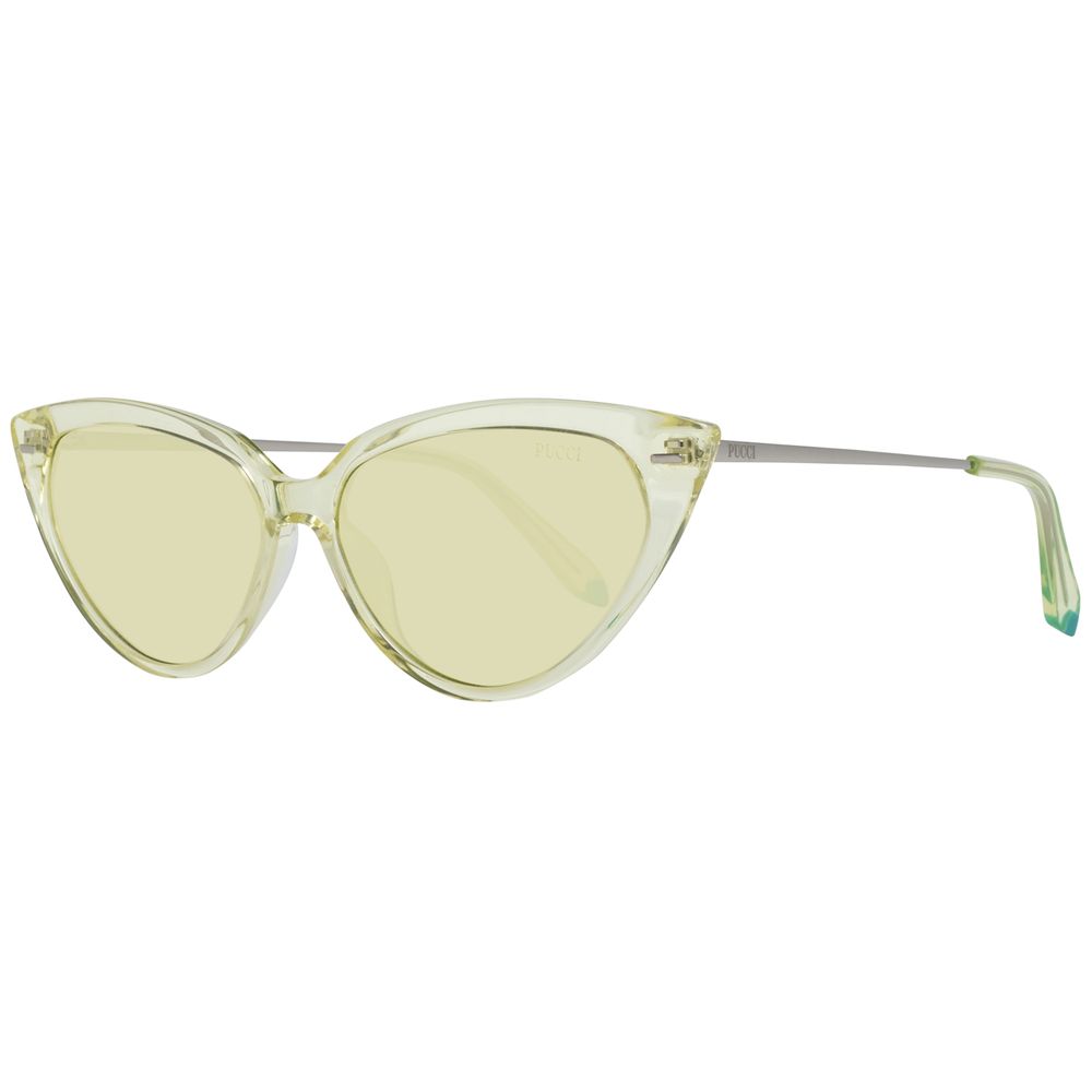 Emilio Pucci Yellow Metal Sunglasses by Emilio Pucci