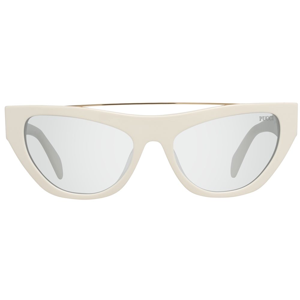 Emilio Pucci White Metal Sunglasses by Emilio Pucci